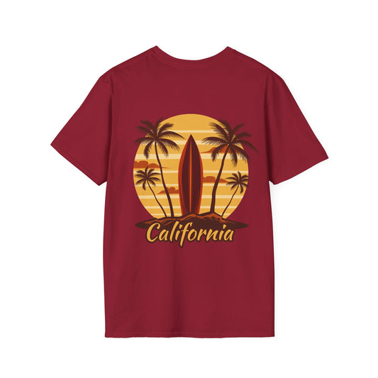 California Surfing Back Print Unisex T-Shirt