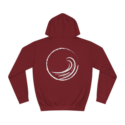 Red Wave Back Print Unisex Hoodie