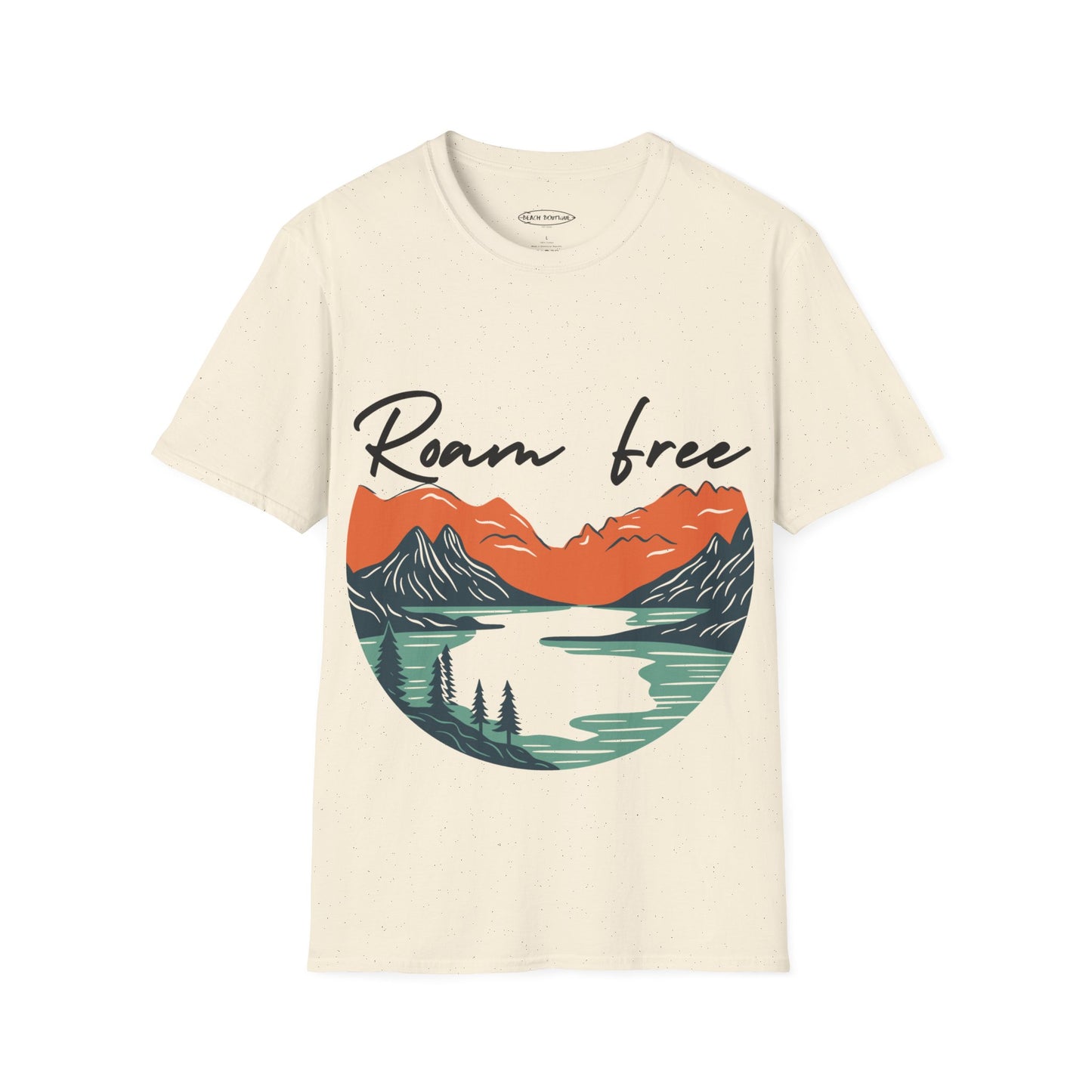 Roam Free Mountain Print Unisex T-Shirt