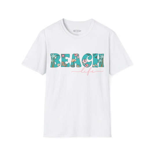 Beach Life Print Unisex T-Shirt