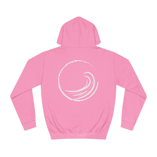 Pink Wave Back Print Unisex Hoodie