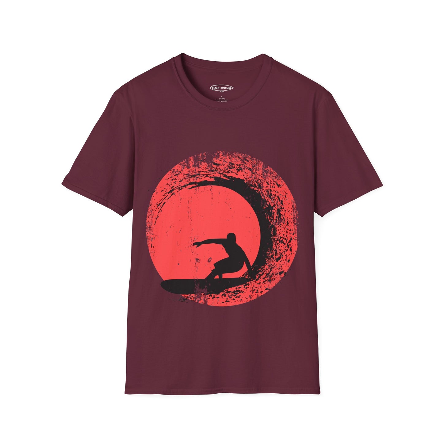 Red Surfer Print Unisex T-Shirt